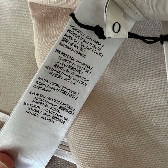 NWT Dorothee Schumacher Summer Cruise Double-Breasted Beige Linen Blazer Sz S - Picture 8 of 8